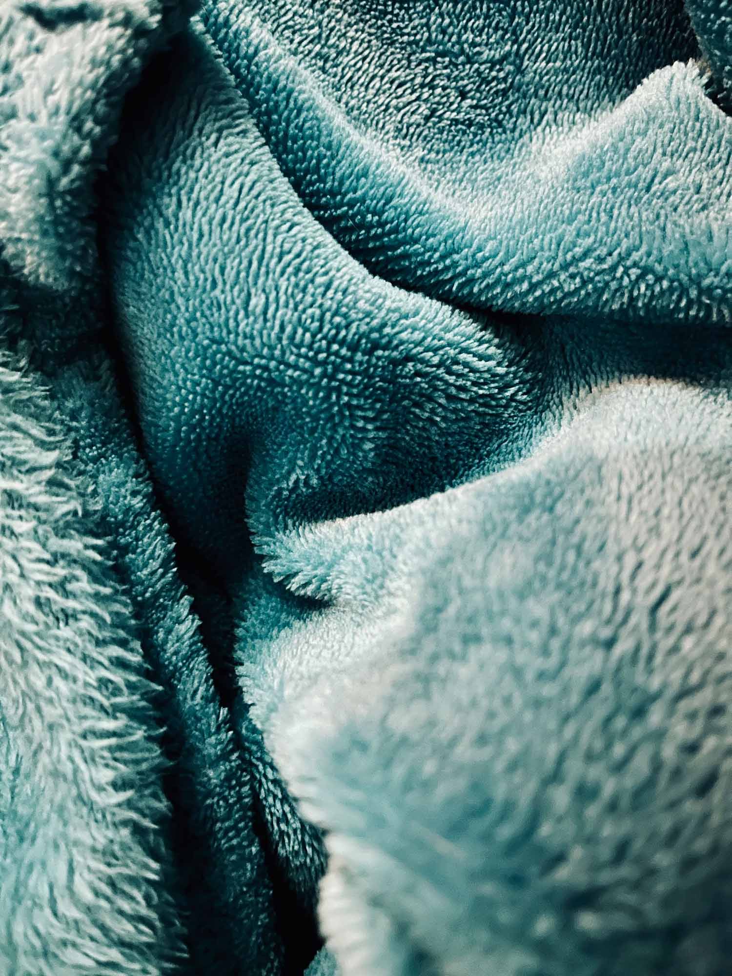 Blue fleece texture upclose